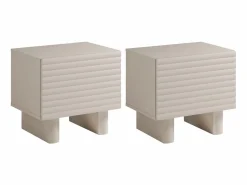 Sale Mesita de noche, juego de 2 con 1 puerta en MDF - LUDIMA Mesita De Noche