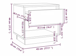 Clicnbuy Mesita de noche madera contrachapada roble Sonoma 45x34x44 cm