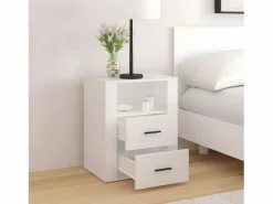 Outlet Mesita de noche madera contrachapada 50x36x60 cm Mesita De Noche