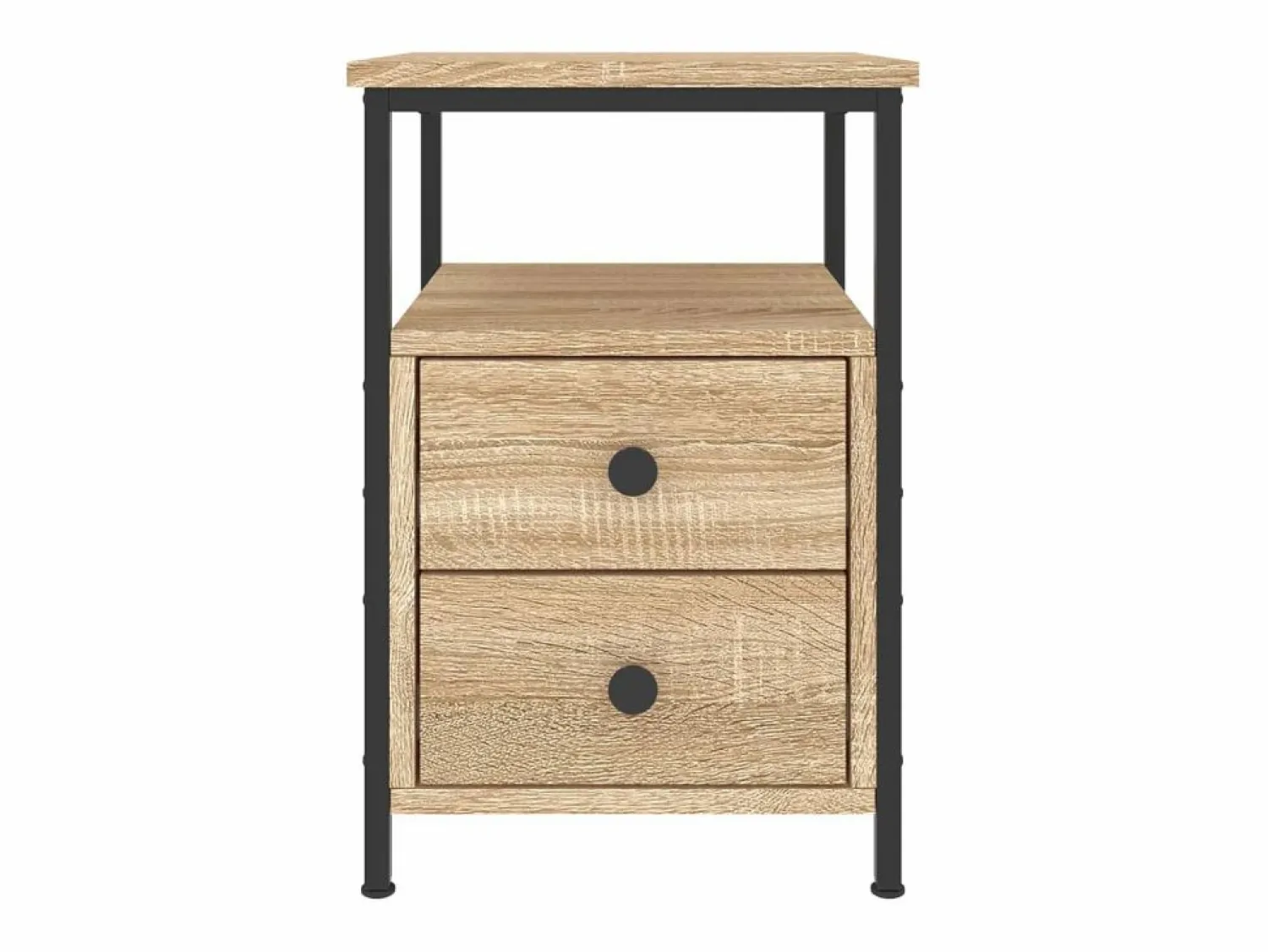 Hot Clicnbuy Mesita de noche madera de ingeniería roble Sonoma 34x35,5x50 cm Marru00f3n