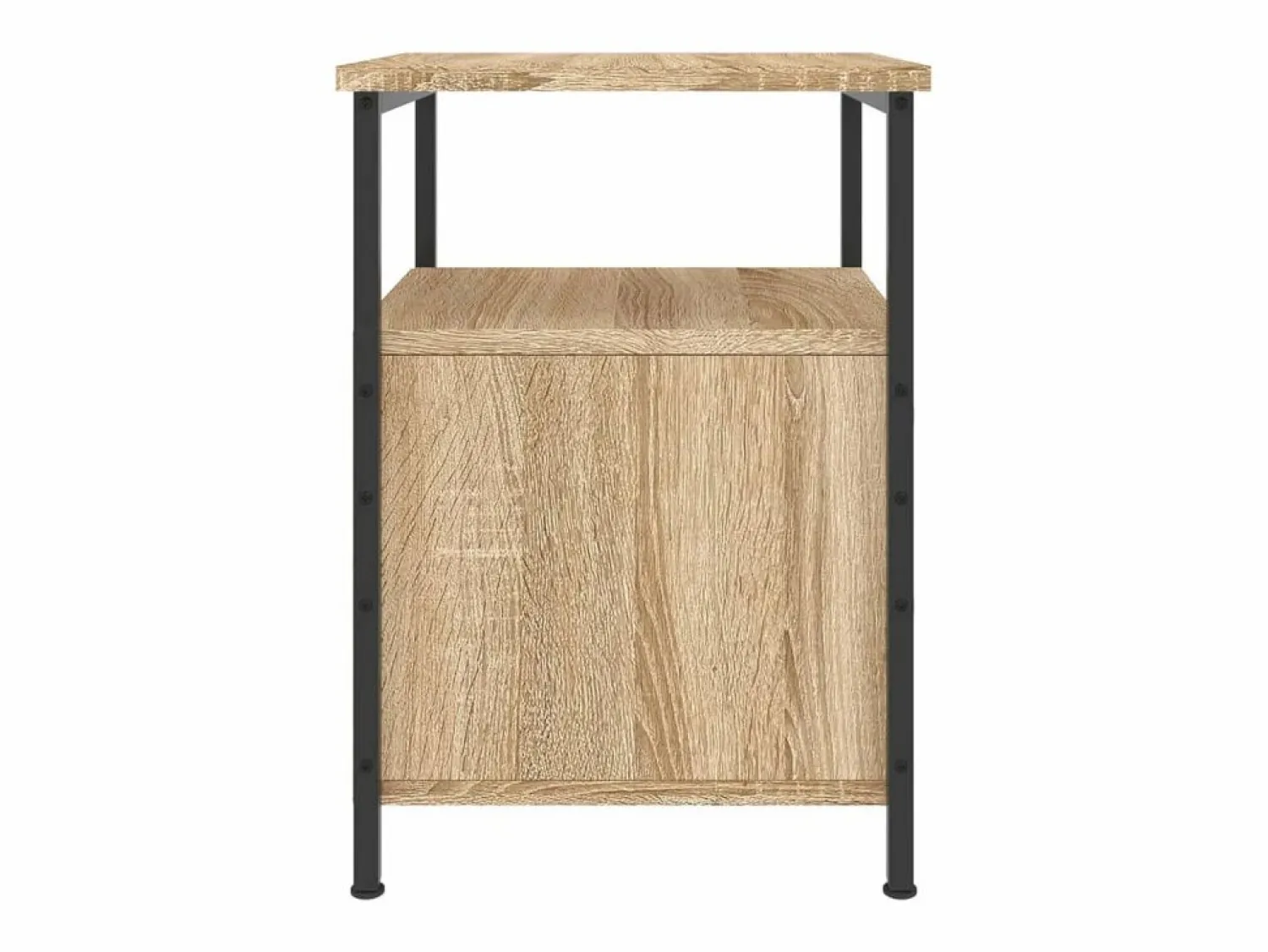 Hot Clicnbuy Mesita de noche madera de ingeniería roble Sonoma 34x35,5x50 cm Marru00f3n