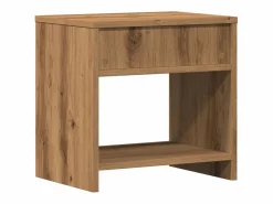 Clearance Clicnbuy Mesita de noche madera de ingeniería roble artisian 40x30x40 cm Marru00f3n