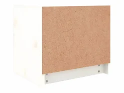 Clicnbuy Mesita de noche madera maciza de pino 40x31x35,5 cm Blanco