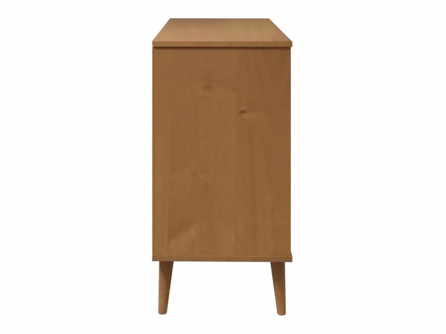 vidaxl Mesita de noche MOLDE madera maciza de pino marrón 113x40x80 cm