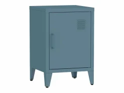 Clearance Sweeek Mesita industrial con 1 puerta, set de 2 gris Azul