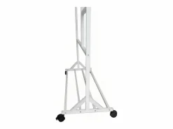 Hot Meyvaser - Vestidor portatil, Perchero portátil con ruedas de 180x100x35 Cm y 6 Ganchos en madera color . Blanco
