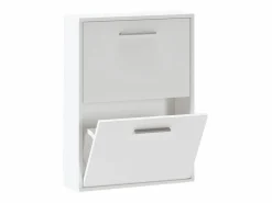 Hot Meyvaser - Zapatero con 2 Puertas, Mueble para Zapatos Estrecho en Color , Medidas: 73 cm (Alto) x 54 cm (Ancho) x 18 cm (Fondo) Zapatero