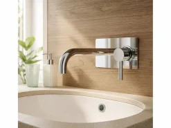 Essebagno Mezclador empotrado de lavabo Encarond cromado Plateado