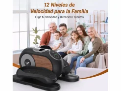 MERACH Mini Bicicleta Elíptica Eléctrica , 12 Niveles, Pantalla Táctil LCD, Control Remoto, Bandas de Resistencia, Base Antideslizante