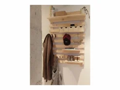 New Astigarraga Mini bloque de almacenamiento en pino crudo con cajones 5 cajones Beige