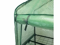 Monstershop Mini Invernadero de 4 niveles PE Transparente Cubierta Impermeable Estantes Pequeños Casa de Cultivo de Plantas Jardín al Aire Libre Marco de Acero | Pala Gratis