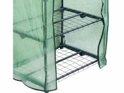Monstershop Mini Invernadero de 4 niveles PE Transparente Cubierta Impermeable Estantes Pequeños Casa de Cultivo de Plantas Jardín al Aire Libre Marco de Acero | Pala Gratis
