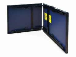 Outlet Sweeek Mini mesa de ping pong interior plegable con 4 raquetas y 6 pelotas, Azul