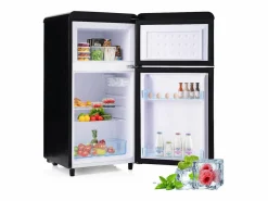 Best Mini nevera retro, 72 L en total, 21 L en congelador, 51 L en frigorífico, Clase energética E, LED, Diseño retro, Color (45 x 44 x 91 cm) Electrodomésticos De Frío