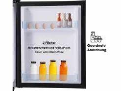 Best Mini nevera retro, 72 L en total, 21 L en congelador, 51 L en frigorífico, Clase energética E, LED, Diseño retro, Color (45 x 44 x 91 cm) Electrodomésticos De Frío