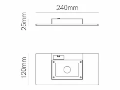 Outlet Mini Pla Bianca - Aplique de pared LED de 20 W con interruptor CCT, 2700 K/3200 K/4000 K, aluminio, luz de pared vertical - Beneito & Faure Blanco