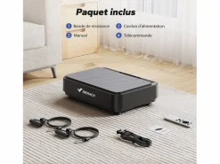MERACH Mini plataforma vibratoria para pérdida de peso y moldeado, 1-99 niveles, 9 programas, control automático o manual, gimnasia pasiva
