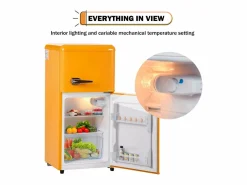 Discount Mini Refrigerador 22L + 38L, 7 Nivel de temperatura, -27 ° C∽13 ° C, sonido 45 dB, Energy Clase E, 102kWh/año, 42x45.5x88.8cm Electrodomésticos De Frío