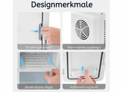 Outlet Mini refrigerador de 6 litros: refrigerador pequeño silencioso de 12 V y 230 V con espejo e iluminación LED. Electrodomésticos De Frío