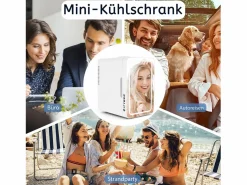 Outlet Mini refrigerador de 6 litros: refrigerador pequeño silencioso de 12 V y 230 V con espejo e iluminación LED. Electrodomésticos De Frío