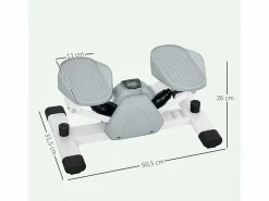 Mini stepper con pantalla LCD, pedales antideslizantes, plástico, (50,5x31,5x26 cm) Aparato De Musculación