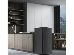 Mininevera de 60 L, congelador de 22 L, frigorífico de 38 L, clase energética E, LED, diseño moderno, color (86,8 x 45,5 x 42,5 cm)