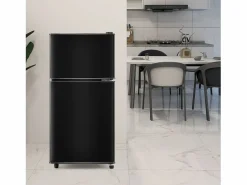 Mininevera de 60 L, congelador de 22 L, frigorífico de 38 L, clase energética E, LED, diseño moderno, color (86,8 x 45,5 x 42,5 cm)