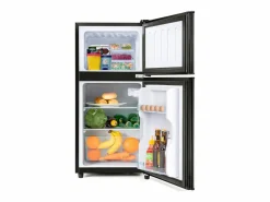 Mininevera de 60 L, congelador de 22 L, frigorífico de 38 L, clase energética E, LED, diseño moderno, color (86,8 x 45,5 x 42,5 cm)