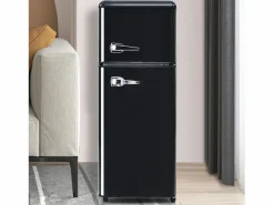 Outlet Mininevera retro, 92 L en total, congelador de 28 L, refrigerador de 64 L, clase energética D, LED, diseño moderno, color (105,5 x 41 x 45,5 cm) Electrodomésticos De Frío
