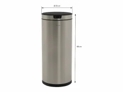 Discount ML-DESIGN Cubo de basura inteligente con sensor de movimiento 40L papelera redonda con apertura y cierre automática de acero con pantalla LED Plateado