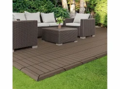 ML-DESIGN Perfil recto de wpc marrón oscuro 38x2x7,5 cm borde de remate para baldosas con sistema de clic aspecto madera para terraza, piscina o patio