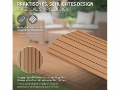 Best ML-DESIGN Perfil recto de wpc marrón claro 38x2x7,5 cm borde de remate para baldosas con sistema de clic aspecto madera para terraza, piscina o patio Marru00f3n