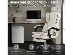 New Silla de oficina ergonómica, , Altura ajustable con respaldo alto Silla De Oficina