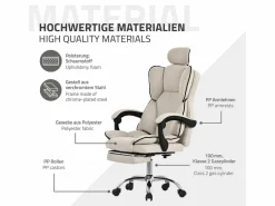 New Silla de oficina ergonómica, , Altura ajustable con respaldo alto Silla De Oficina