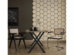 Outlet ML-Design 2x Paneles acústicos hexagonales de pared MDF color roble 66,5x81x2cm 1 m² tratamiento de insonorización absorbente de ruido para set up Panel De Pared