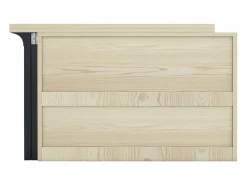 ModernLuxe Mobiliario de bar, Buffet con mesa plegable retráctil - gran espacio de almacenamiento - Natural y Negro