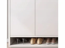 Online MODERNA CÓMODA BLANCA CON GRAN CAPACIDAD PARA ZAPATOS ESTANTERÍA DE 2 PUERTAS ESTRECHA Zapatero|Mueble De Almacenaje