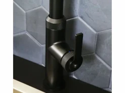 Clearance Molette Mezclador de fregadero con teleducha extraíble en mate Grifo De Cocina