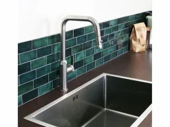 New Essebagno Molette Mezclador de fregadero con teleducha extraíble en acero inoxidable Bronce