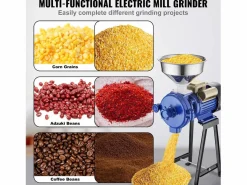 Molino de Granos SucceBuy Eléctrico 3000 W - Robusto, Espesor Ajustable, Ideal para Uso Comercial Y Diversos Granos