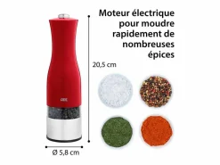 Clearance Molino Eléctrico de Sal y Pimienta ADE - Acero Inoxidable, Molino de Cerámica, Molienda Ajustable, LED, 22,5 cm Materiales Y Utensilios De Cocina