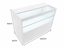 Monstershop Mostrador Comercial con Luz LED C1200 120x60x90cm –
