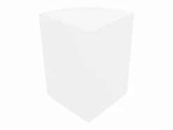 Online Monstershop Mostrador Comercial Esquinero Curvo LM60 60x60x90cm – Blanco