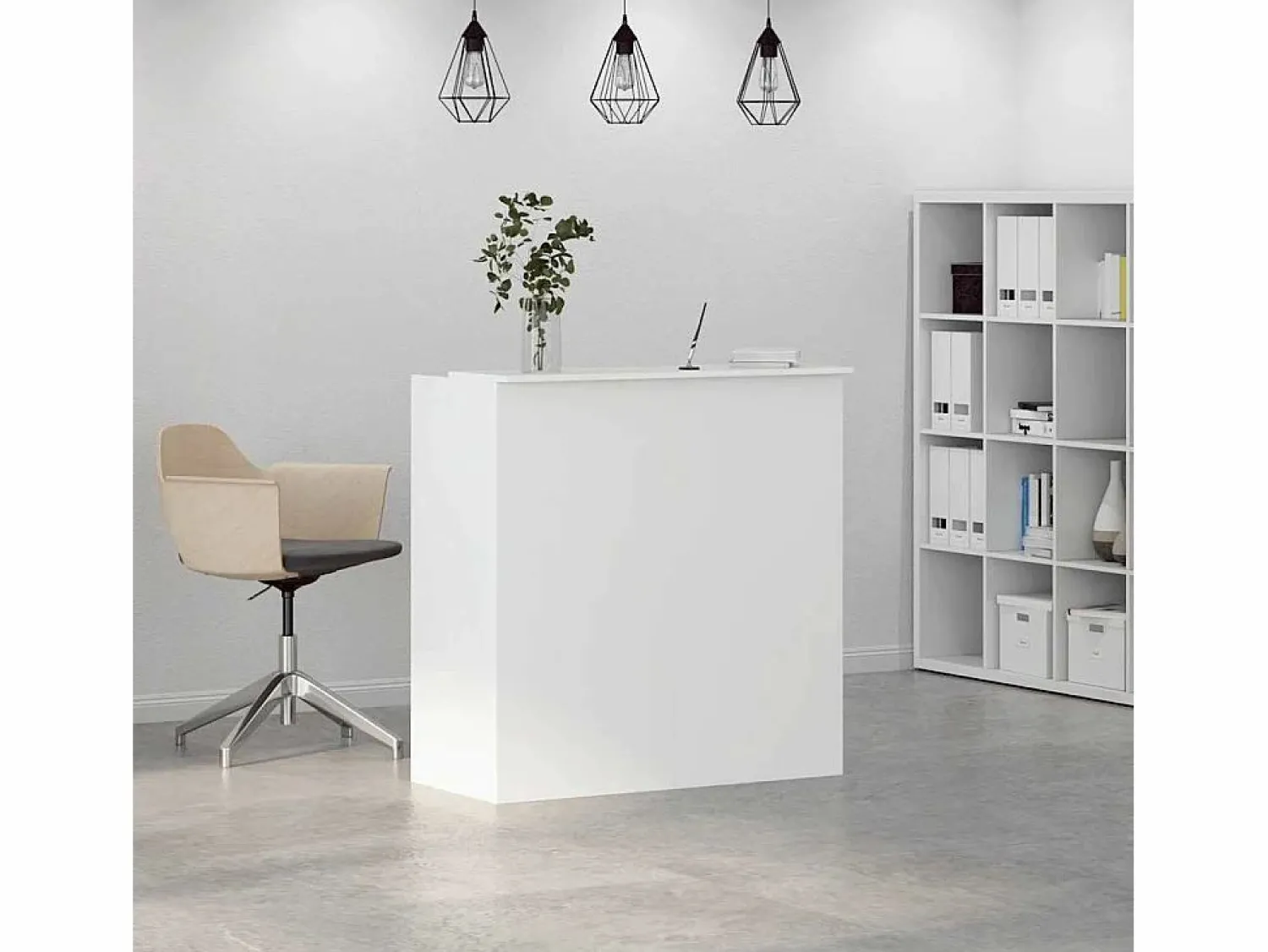 Clicnbuy Mostrador de recepción 100x50x103,5 cm madera ingeniería