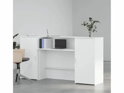 Online Clicnbuy Mostrador de recepción 200x50x103,5 cm madera ingeniería Blanco