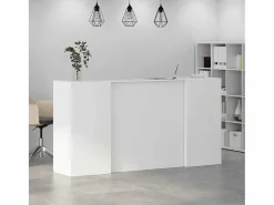 Online Clicnbuy Mostrador de recepción 200x50x103,5 cm madera ingeniería Blanco