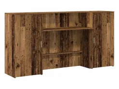Mostrador de recepción madera vieja 200x50x103,5 cm Escritorio Tradicional