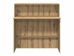 Clicnbuy Mostrador de recepción roble artisian 100x50x103,5 cm Marru00f3n