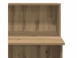 Clicnbuy Mostrador de recepción roble artisian 100x50x103,5 cm Marru00f3n
