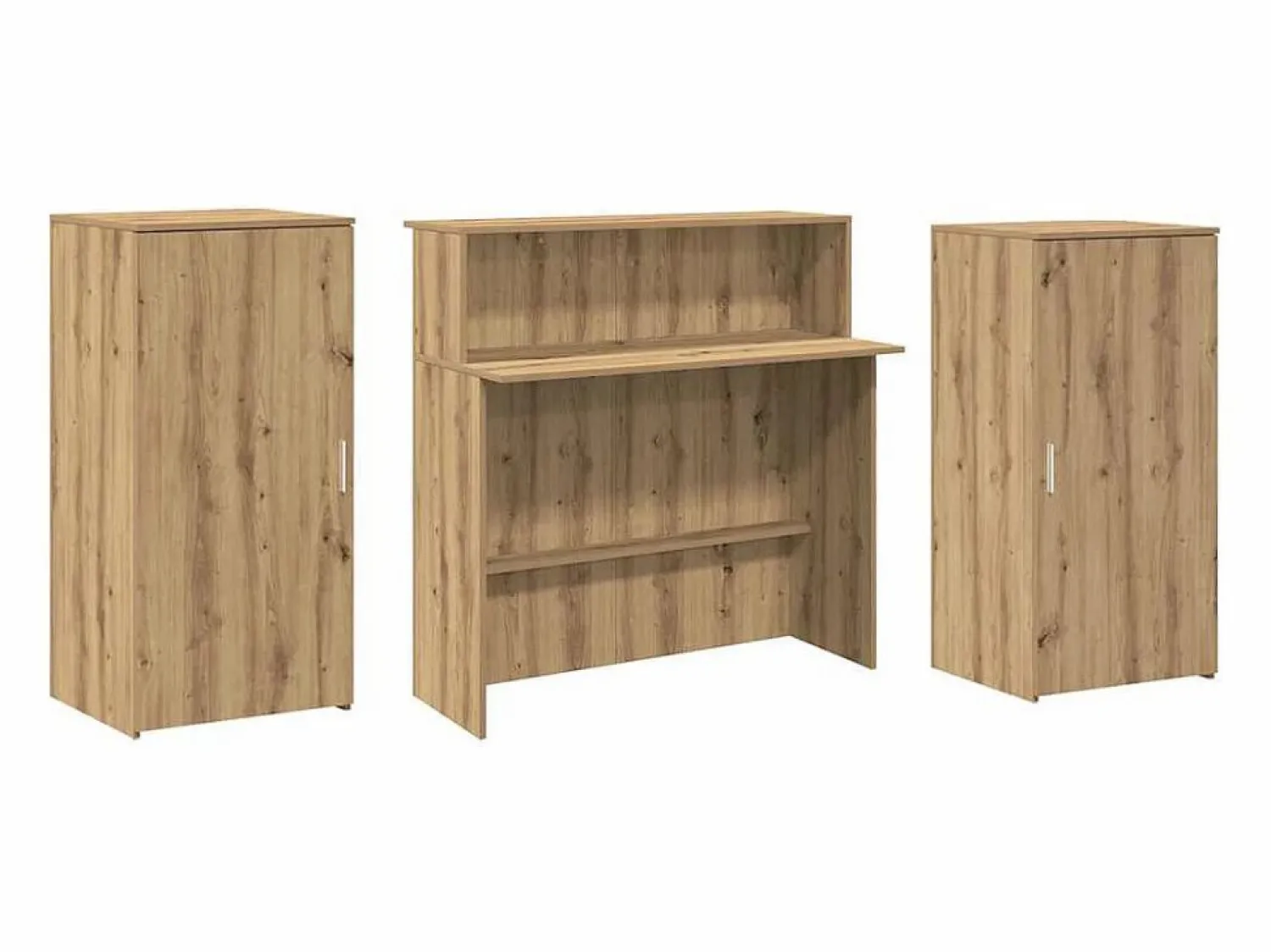 Clicnbuy Mostrador de recepción roble artisian 200x50x103,5 cm